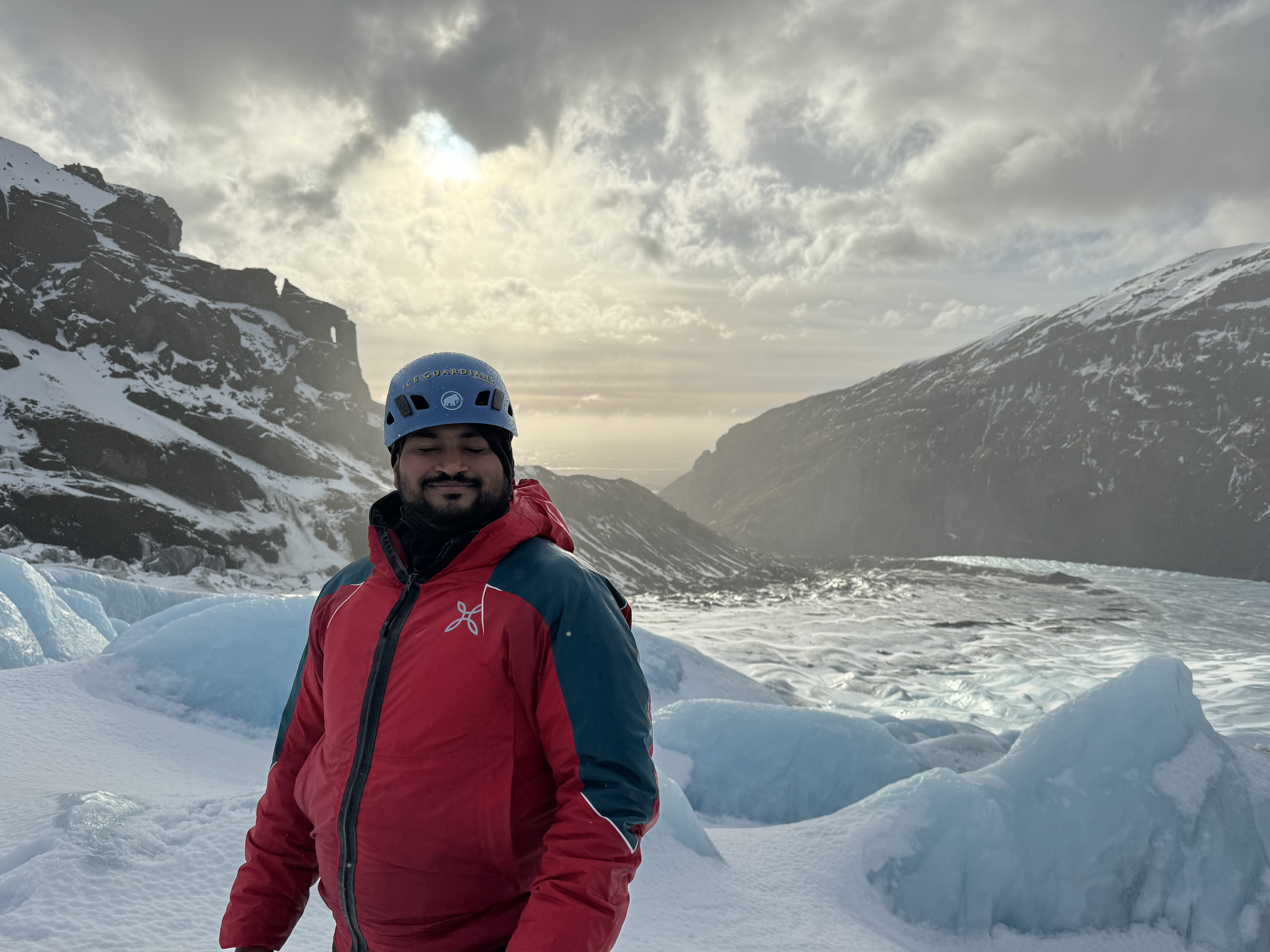 Ice climbing in Iceland