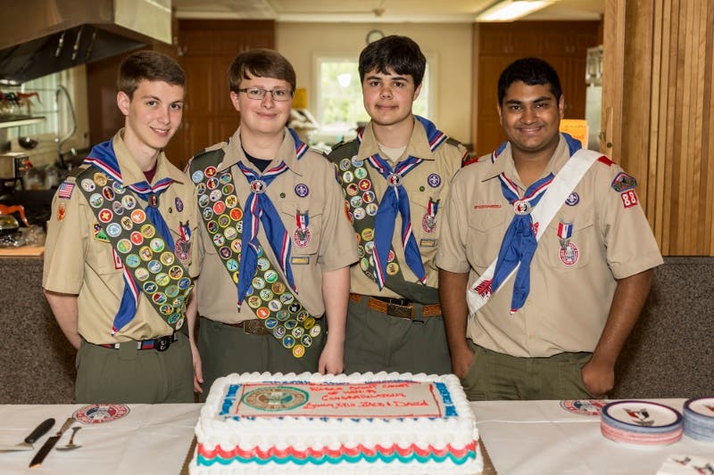 Bridgewater BSA Troop 88 Honors Four New Eagle Scouts